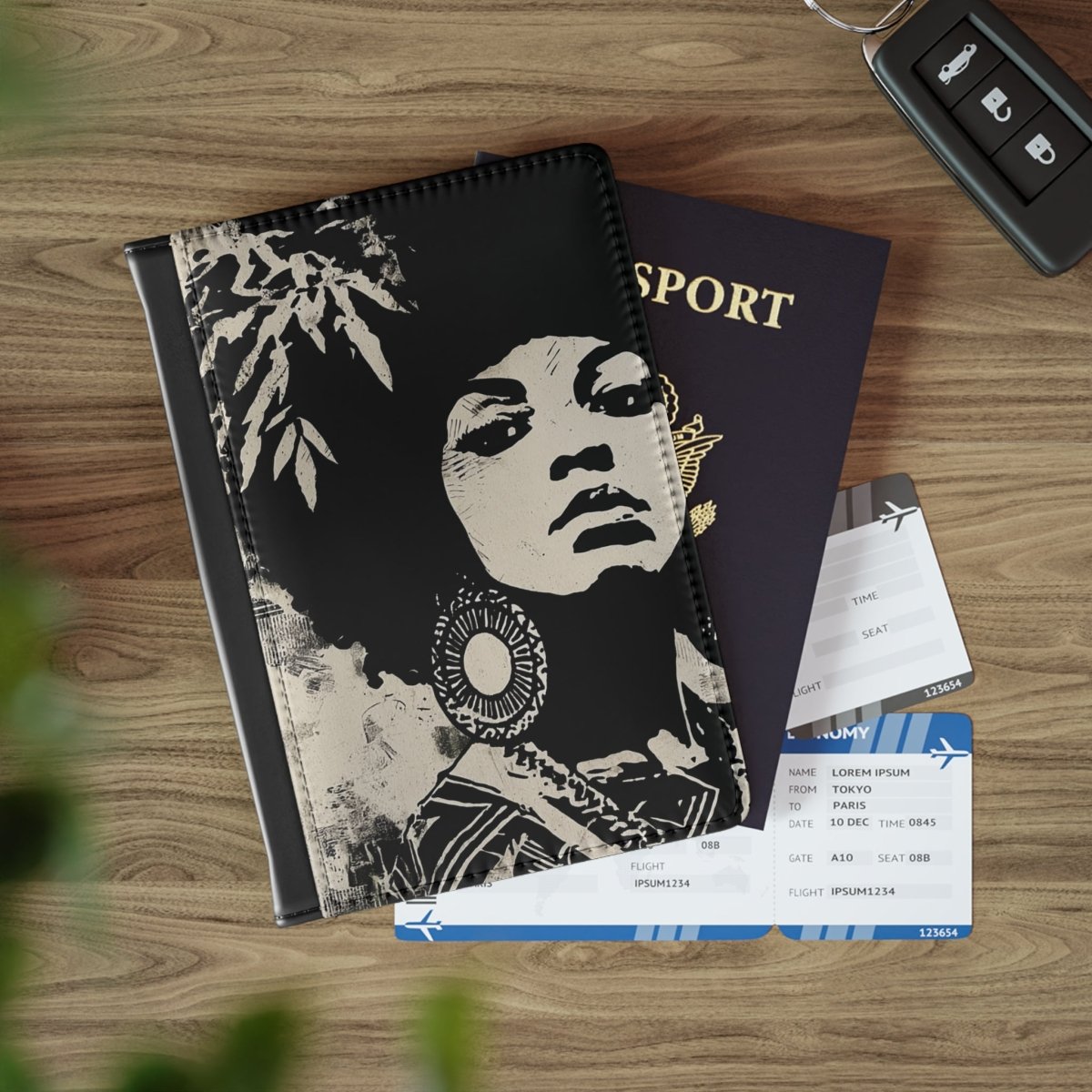 Afro Woman Passport Cover - Afrocentric Art by The Trini Gee