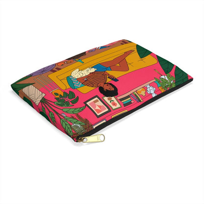 Afro Woman Relaxed Pouch - Afrocentric Art by The Trini Gee