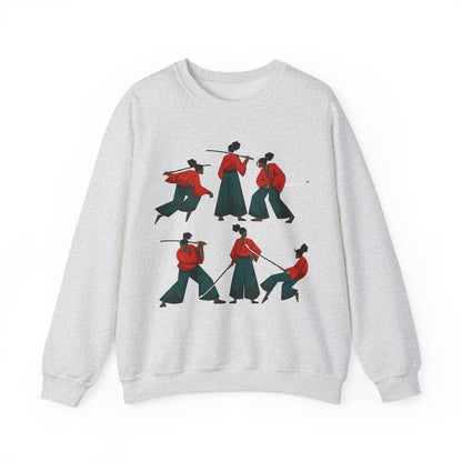 Afro Woman Samurai Sweatshirt - Afrocentric Art by The Trini Gee
