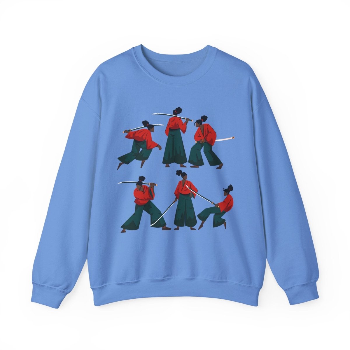 Afro Woman Samurai Sweatshirt - Afrocentric Art by The Trini Gee