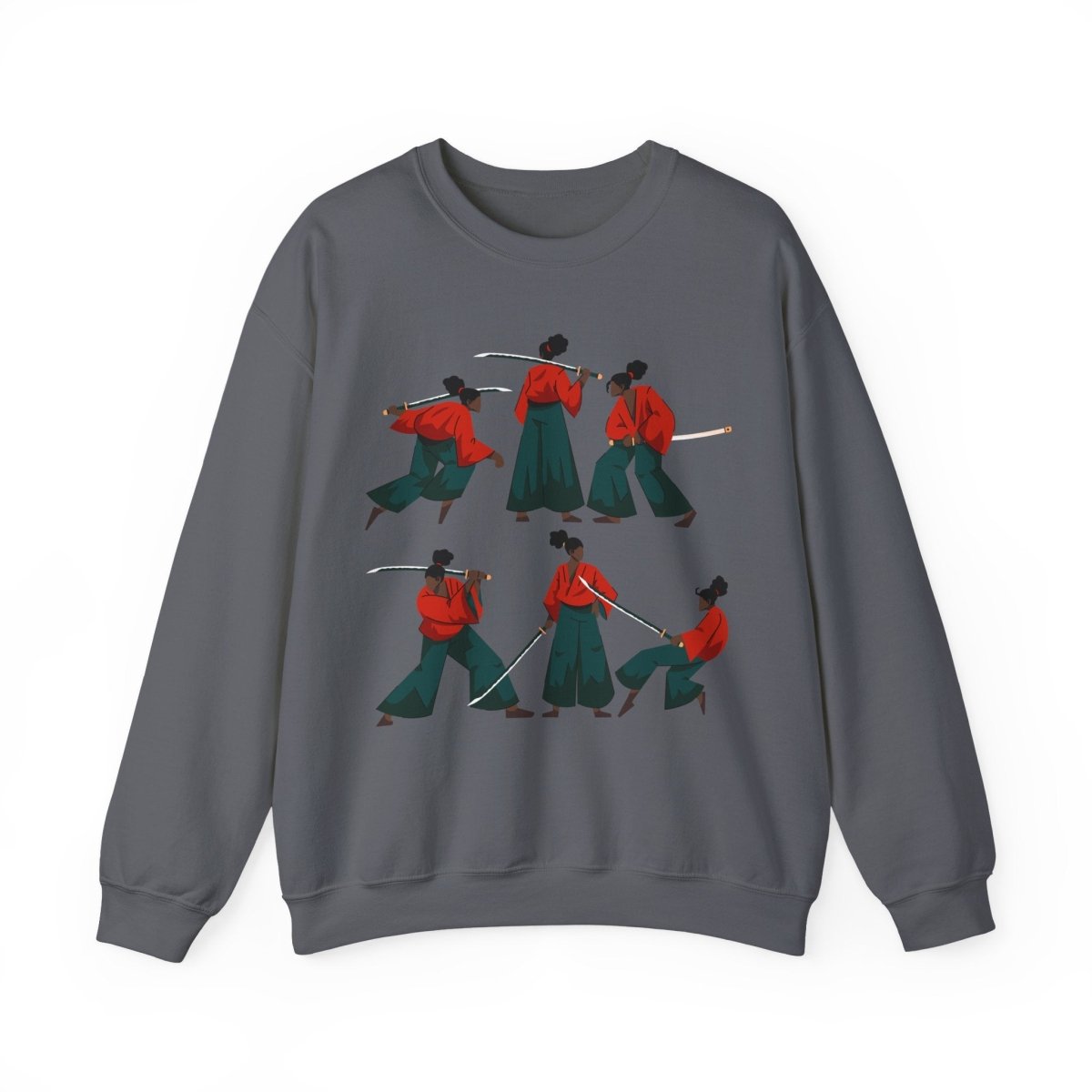 Afro Woman Samurai Sweatshirt - Afrocentric Art by The Trini Gee