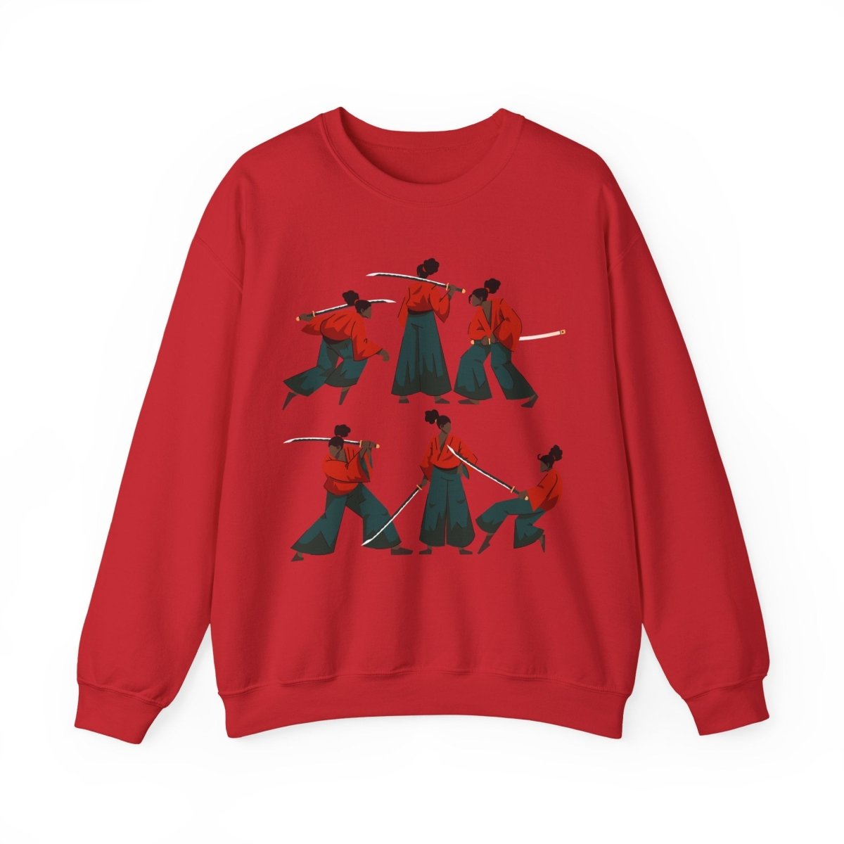 Afro Woman Samurai Sweatshirt - Afrocentric Art by The Trini Gee
