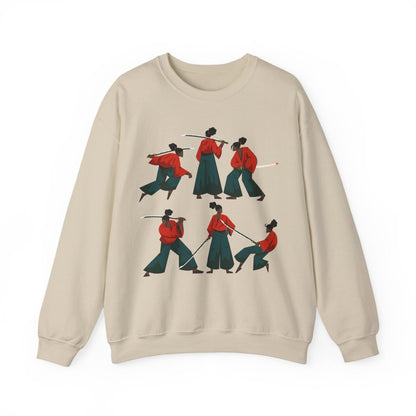 Afro Woman Samurai Sweatshirt - Afrocentric Art by The Trini Gee