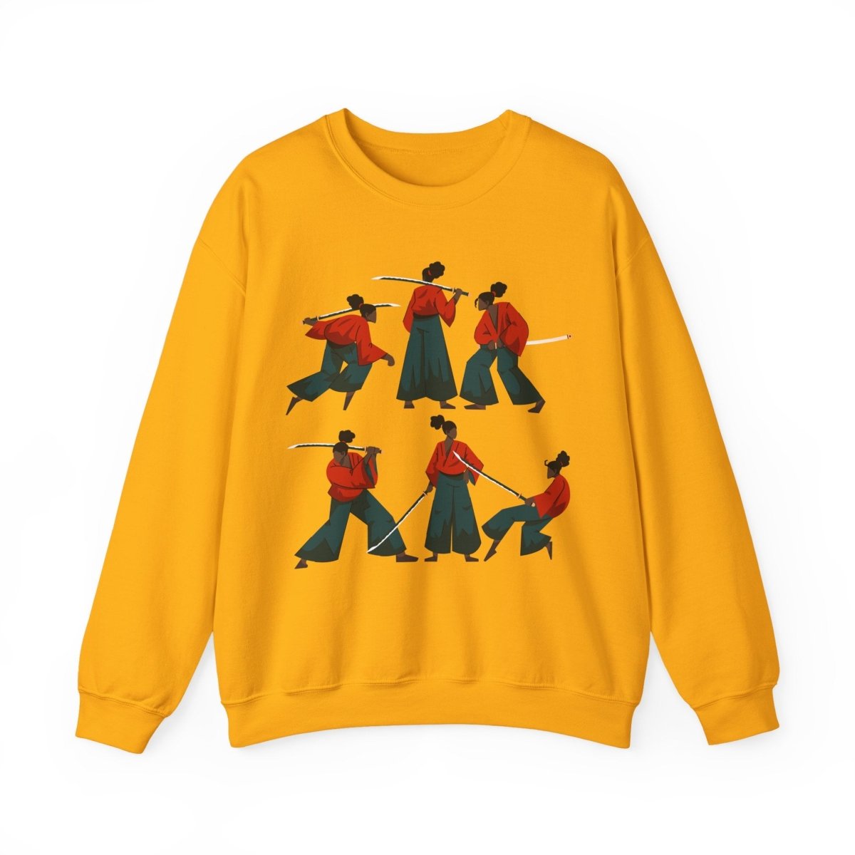 Afro Woman Samurai Sweatshirt - Afrocentric Art by The Trini Gee