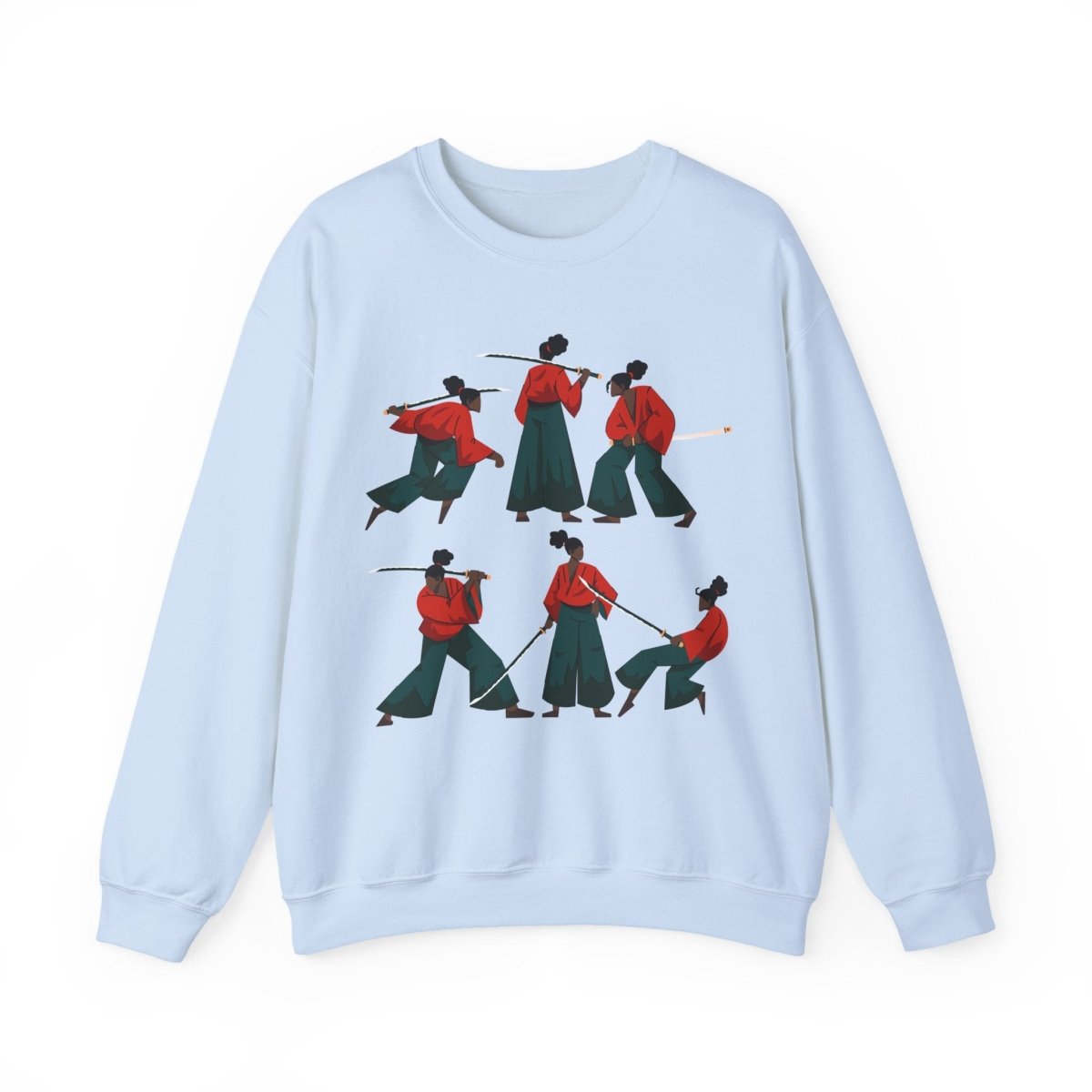Afro Woman Samurai Sweatshirt - Afrocentric Art by The Trini Gee