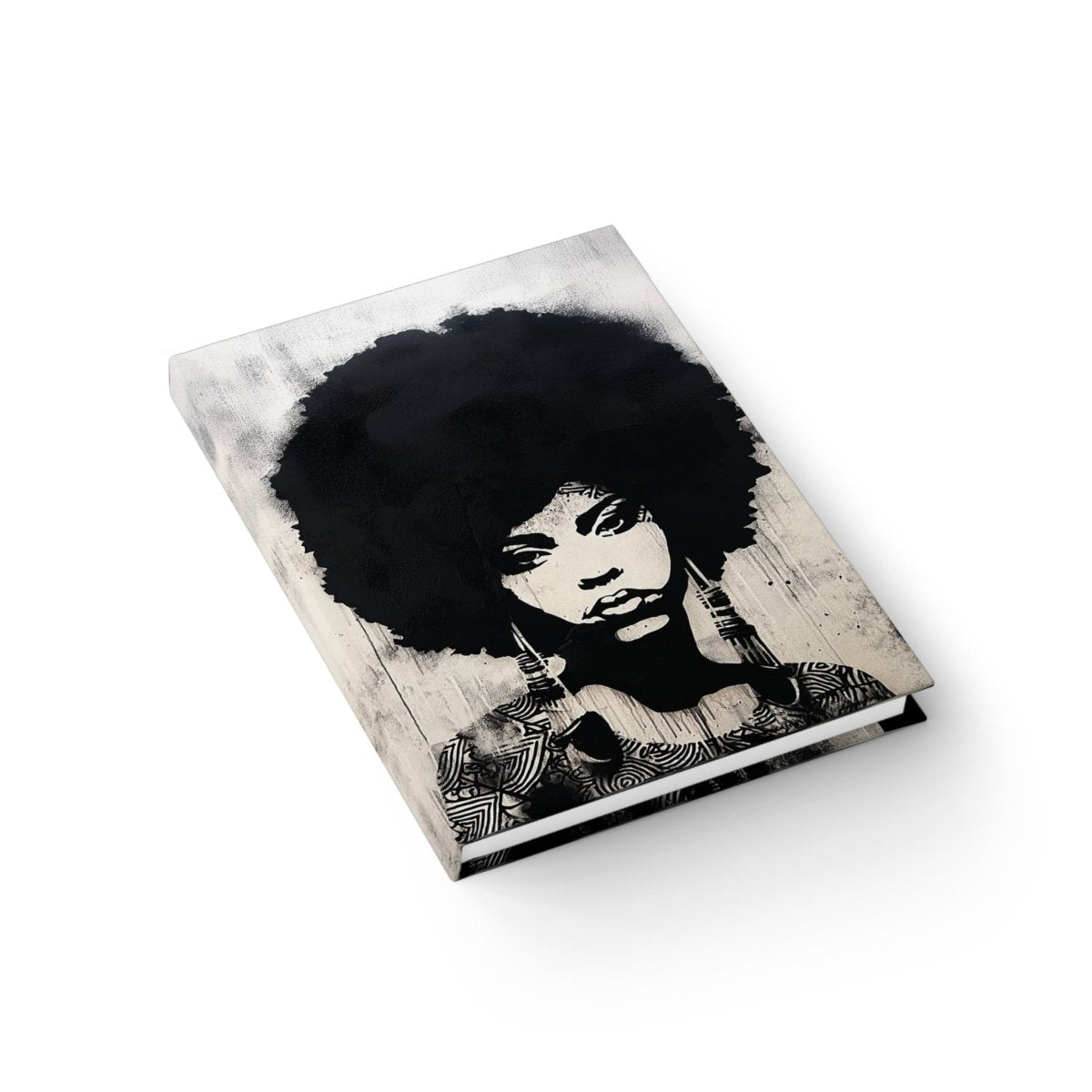Afro Woman Stencil Journal - Afrocentric Art by The Trini Gee