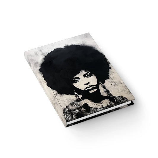 Afro Woman Stencil Journal - Afrocentric Art by The Trini Gee