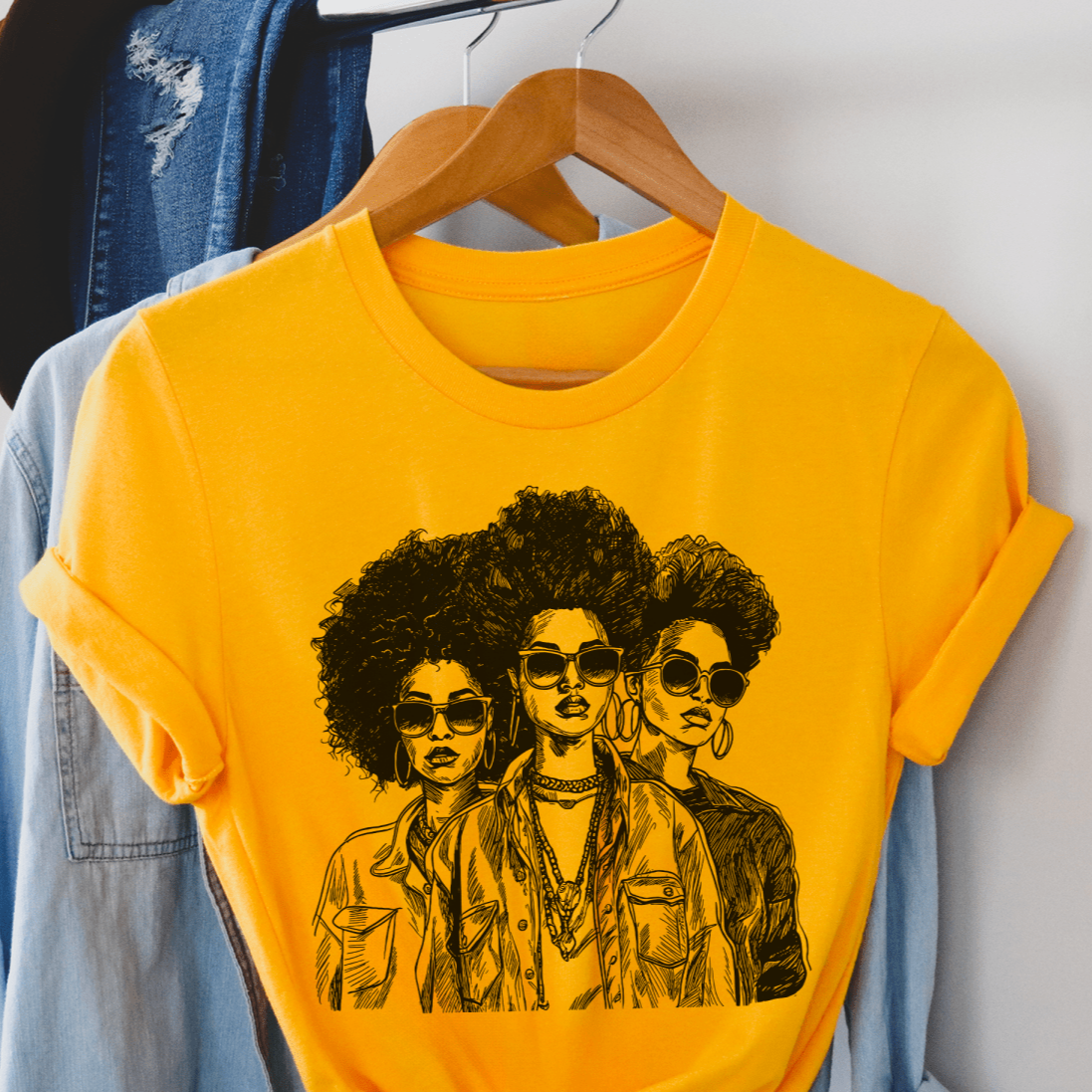 Afro Women Shirt - Afrocentric Art by The Trini Gee