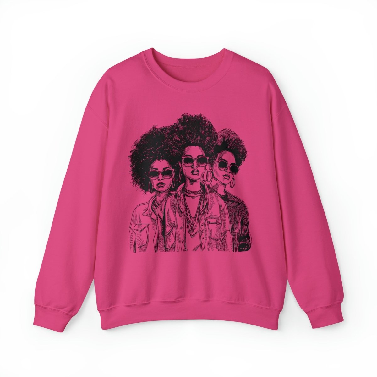 Afro Women Sweatshirt - Afrocentric Art by The Trini Gee