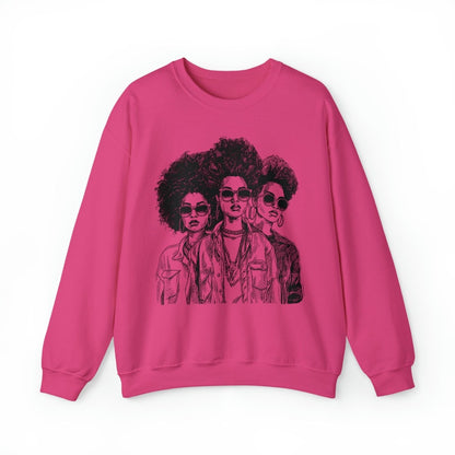 Afro Women Sweatshirt - Afrocentric Art by The Trini Gee