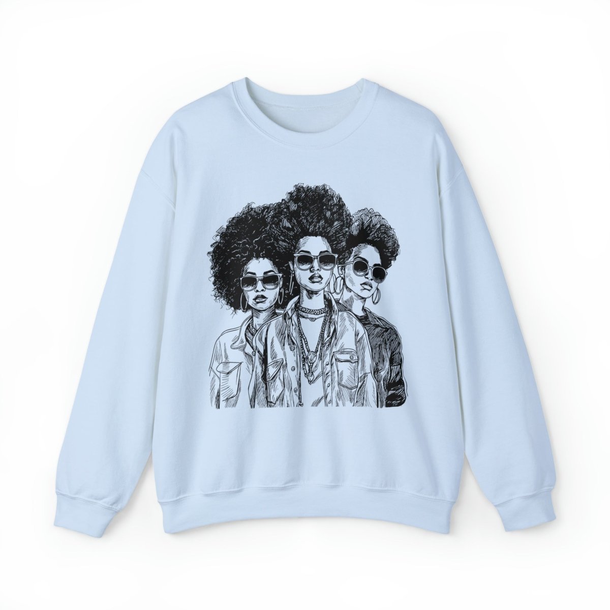 Afro Women Sweatshirt - Afrocentric Art by The Trini Gee