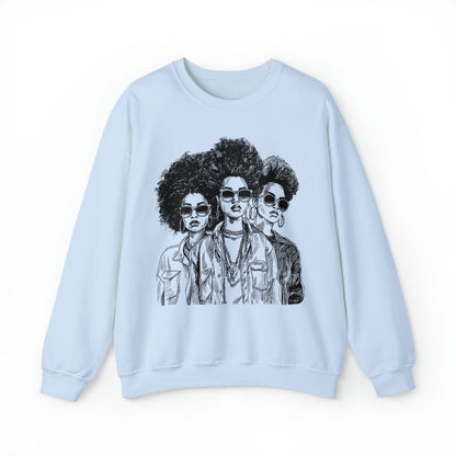 Afro Women Sweatshirt - Afrocentric Art by The Trini Gee