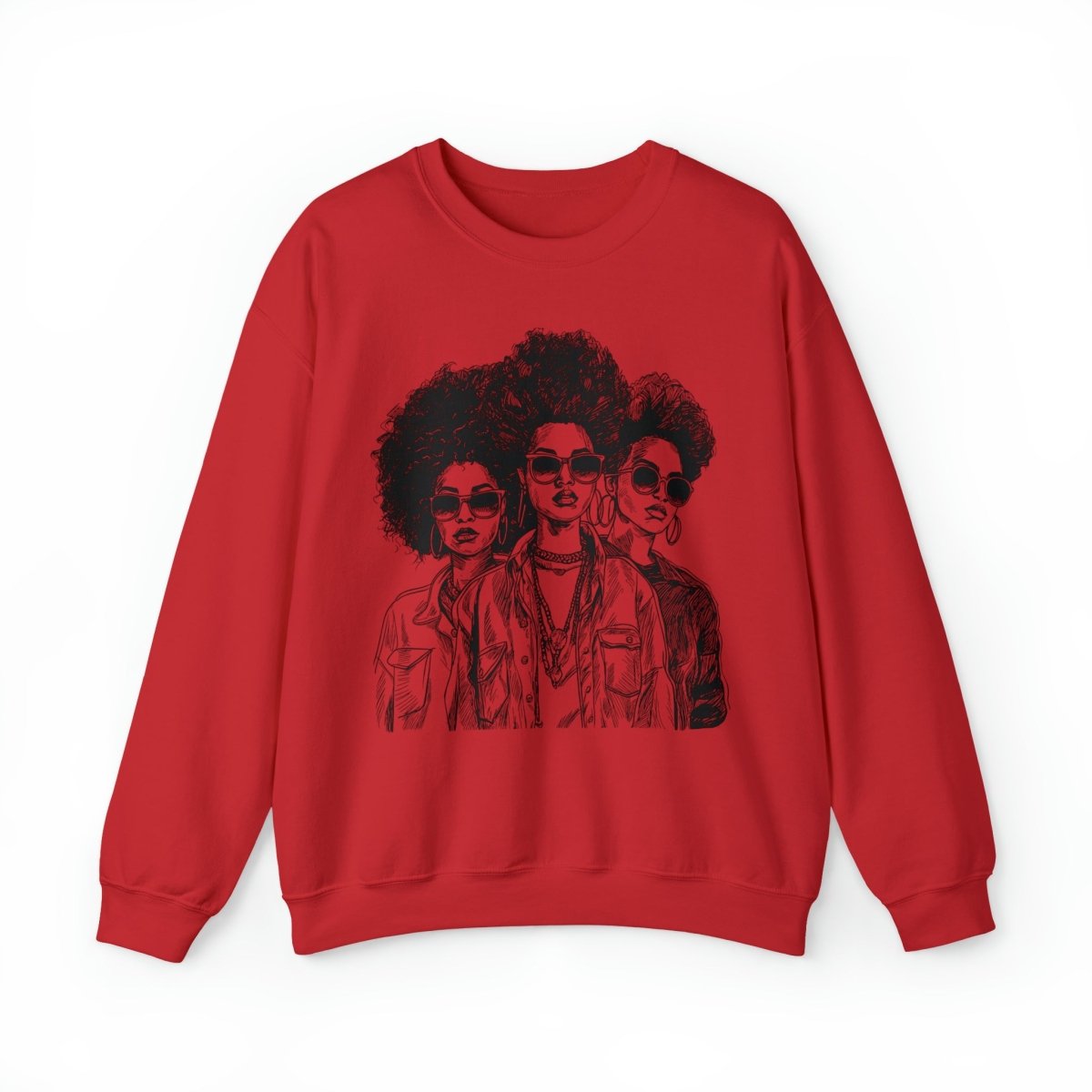 Afro Women Sweatshirt - Afrocentric Art by The Trini Gee