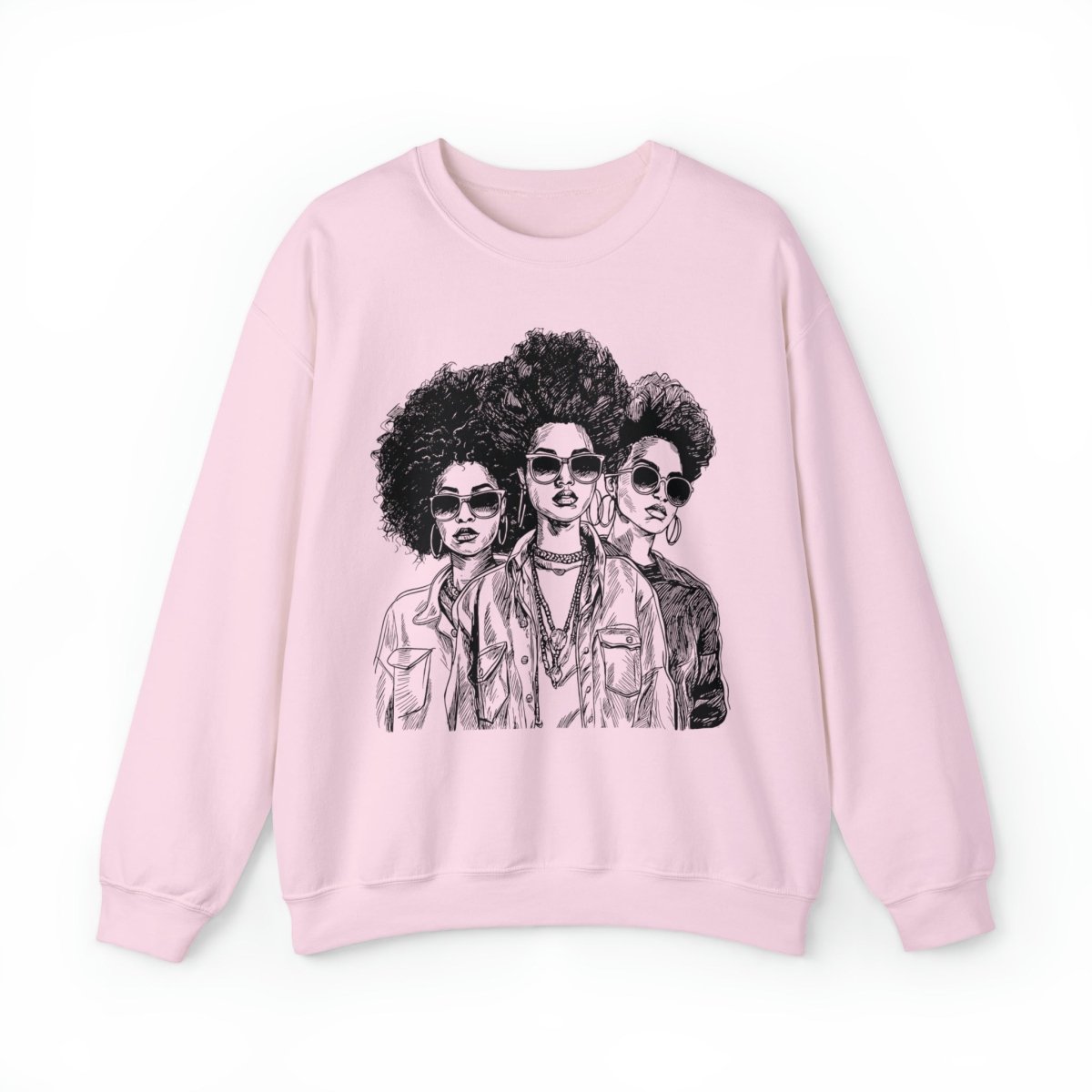 Afro Women Sweatshirt - Afrocentric Art by The Trini Gee