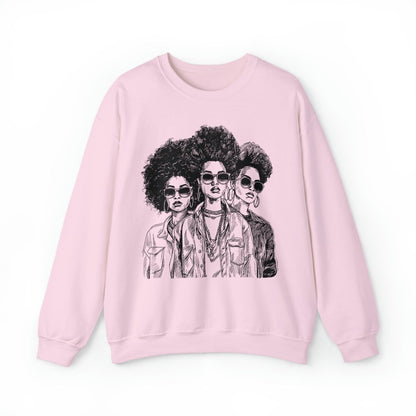 Afro Women Sweatshirt - Afrocentric Art by The Trini Gee