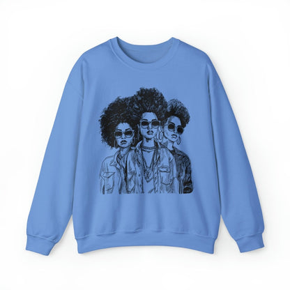 Afro Women Sweatshirt - Afrocentric Art by The Trini Gee