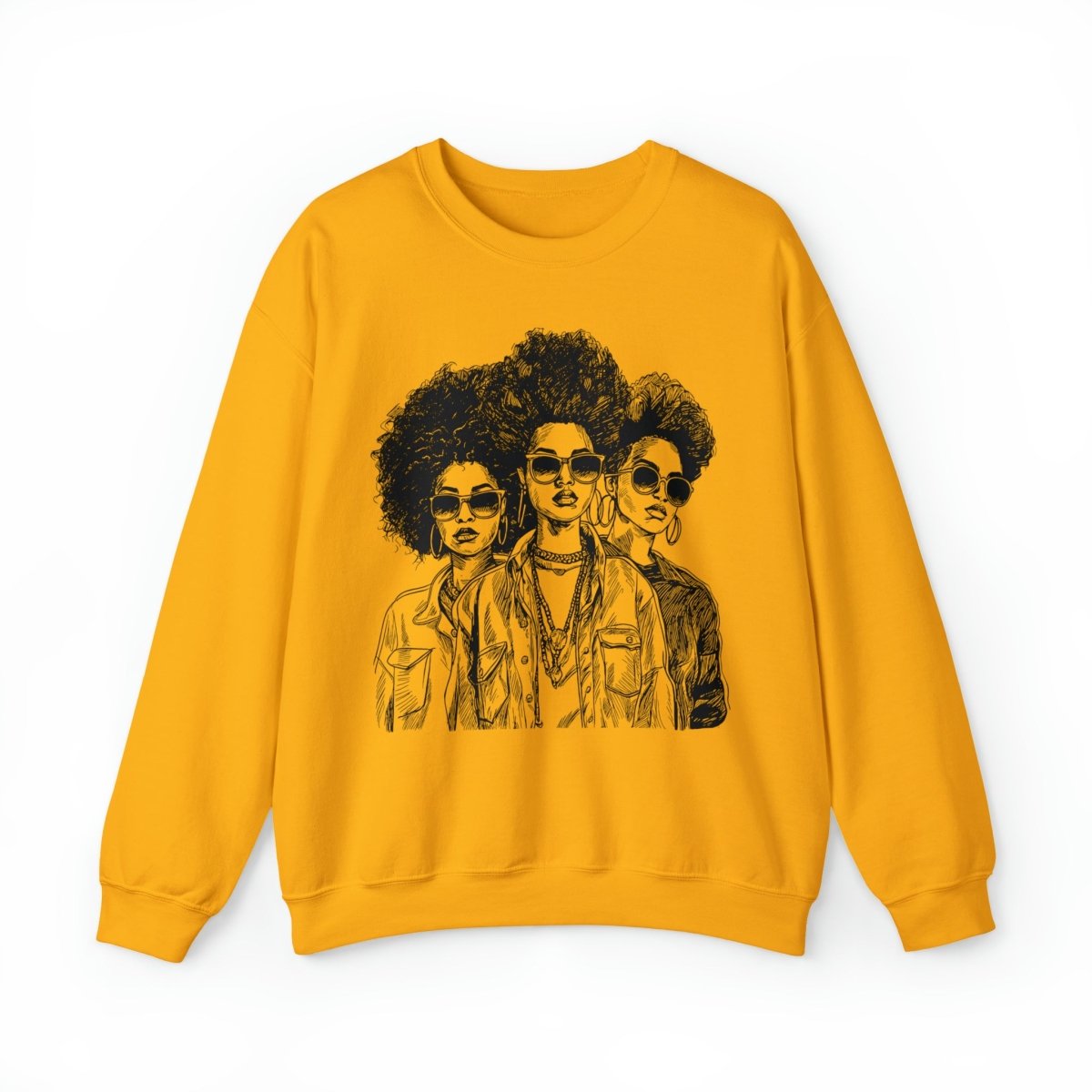 Afro Women Sweatshirt - Afrocentric Art by The Trini Gee