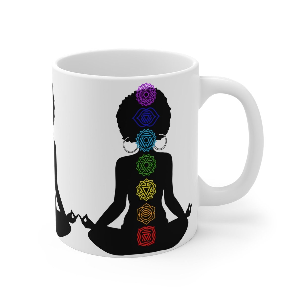 Afro Yoga Chakras Mug - Afrocentric Art by The Trini Gee