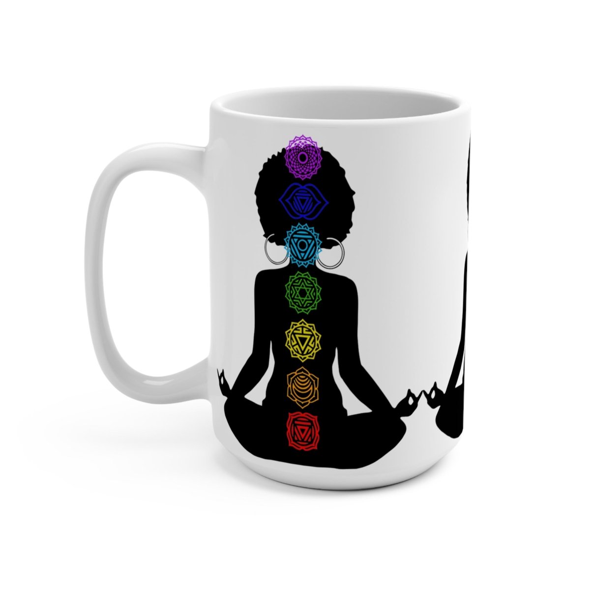 Afro Yoga Chakras Mug - Afrocentric Art by The Trini Gee