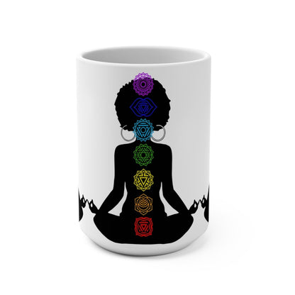 Afro Yoga Chakras Mug - Afrocentric Art by The Trini Gee