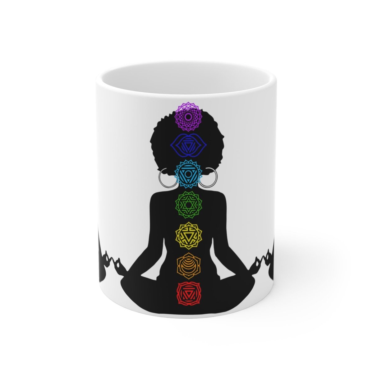 Afro Yoga Chakras Mug - Afrocentric Art by The Trini Gee
