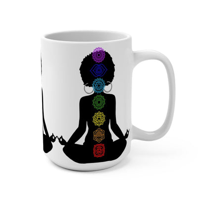Afro Yoga Chakras Mug - Afrocentric Art by The Trini Gee