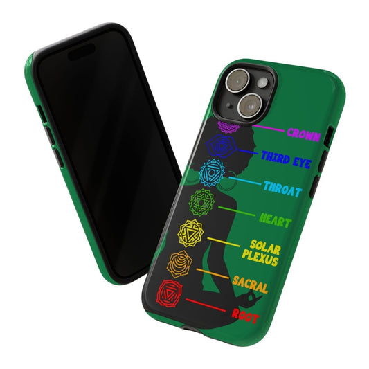 Afro Yoga Chakras Phone Case - Afrocentric Art by The Trini Gee