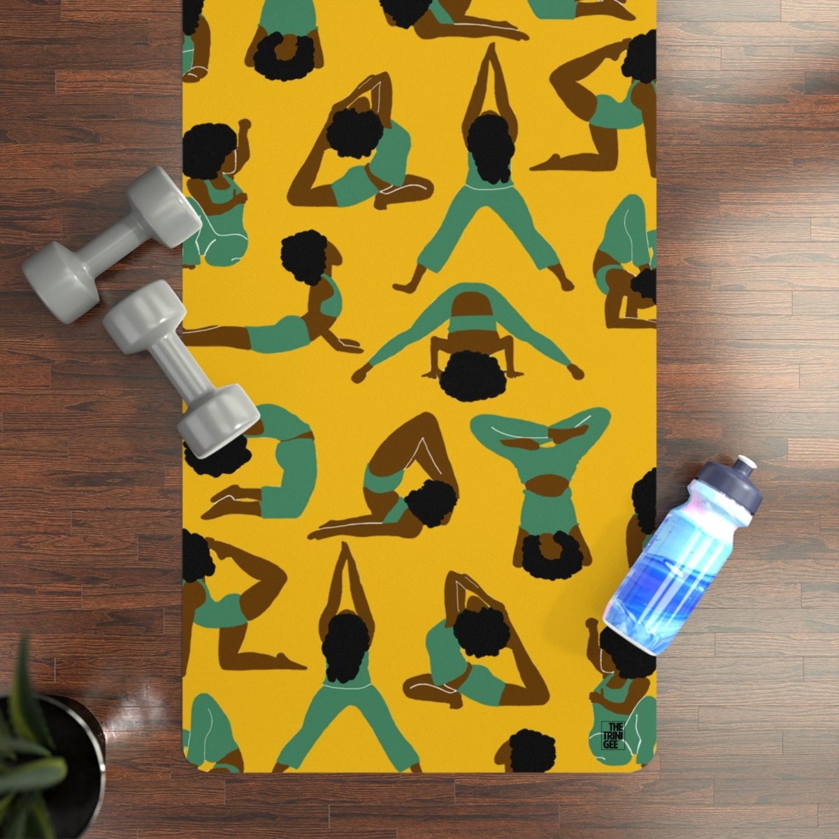 Afro Yogi Poses Yoga Mat - The Trini Gee