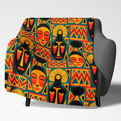 Afrocentric Blanket - Afrocentric Art by The Trini Gee