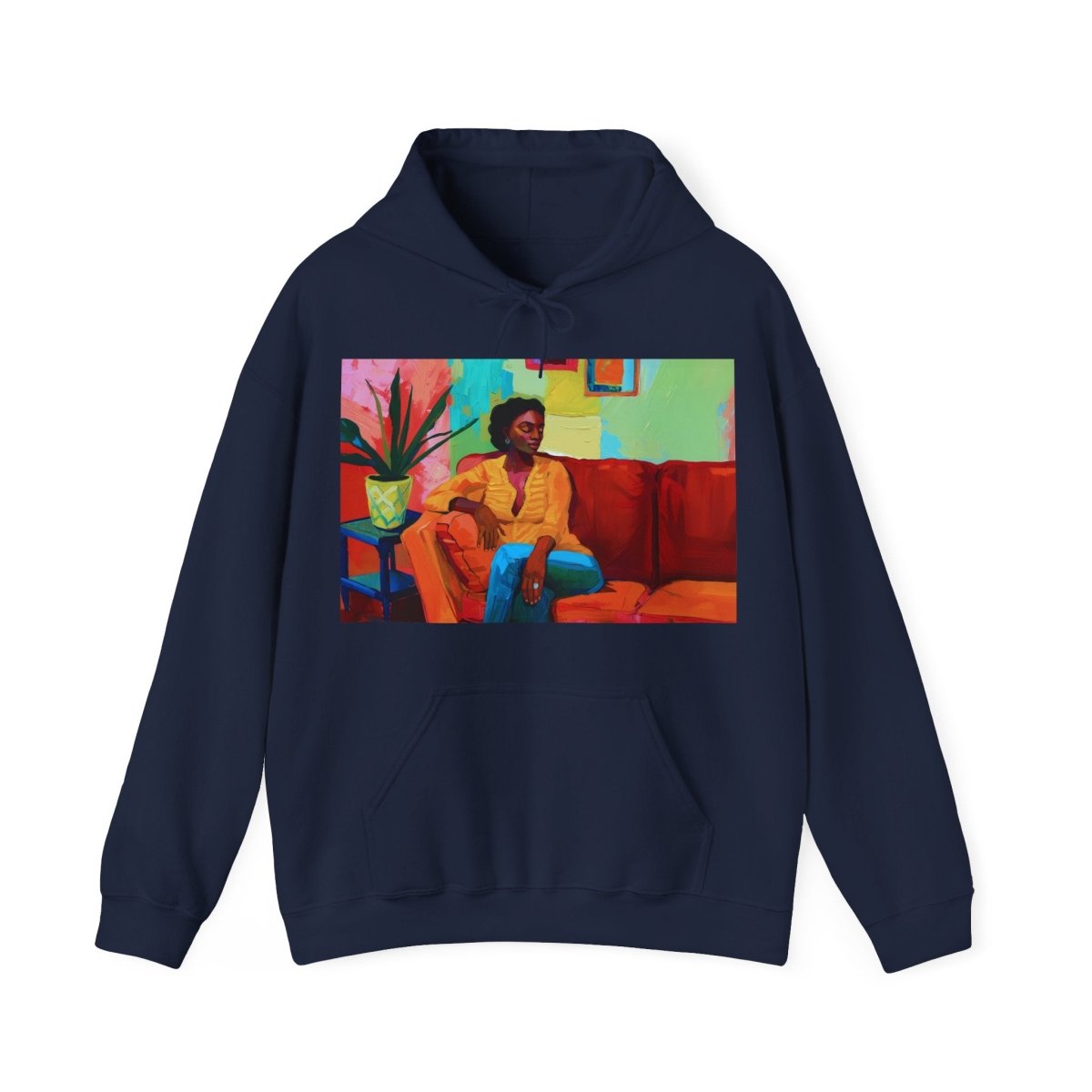 Afrocentric Lounge Art Hoodie - Afrocentric Art by The Trini Gee