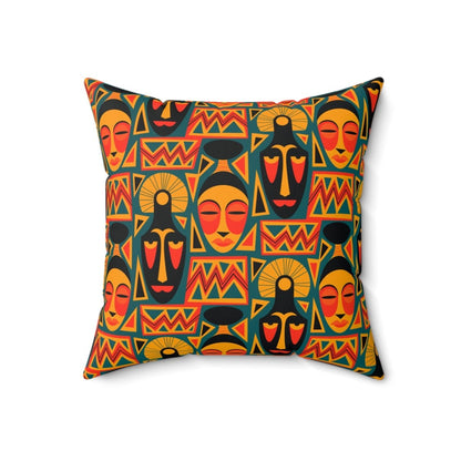 Afrocentric Throw Pillow - Afrocentric Art by The Trini Gee