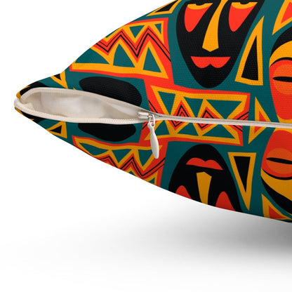 Afrocentric Throw Pillow - Afrocentric Art by The Trini Gee