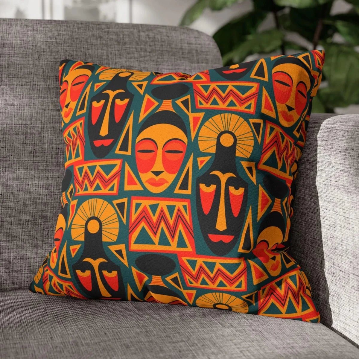 Afrocentric Throw Pillow - Afrocentric Art by The Trini Gee