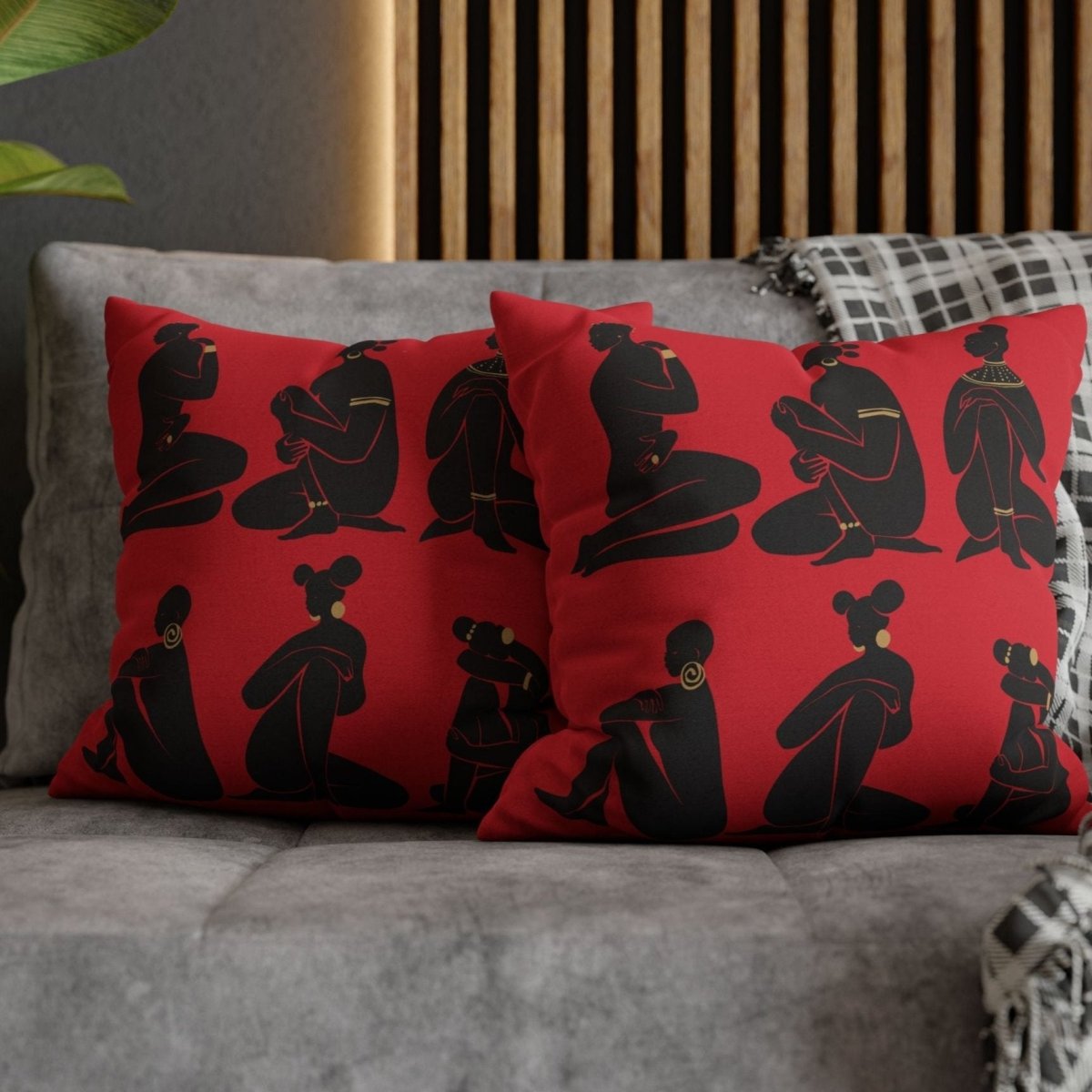 Afrocentric Woman Pillow - Afrocentric Art by The Trini Gee