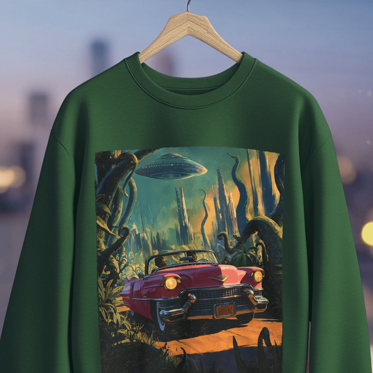 Afrofuturism Adventure Sweatshirt - Afrocentric Art by The Trini Gee