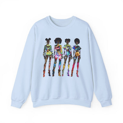 Afrofuturism Fashion Sweatshirt - Afrocentric Art by The Trini Gee