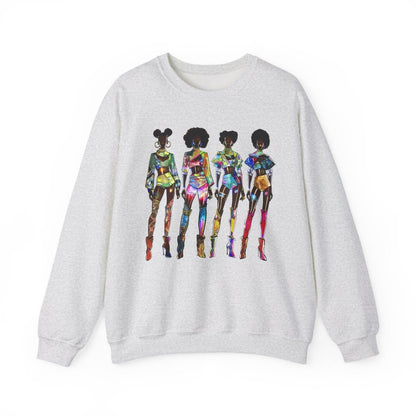 Afrofuturism Fashion Sweatshirt - Afrocentric Art by The Trini Gee