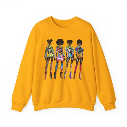 Afrofuturism Fashion Sweatshirt - Afrocentric Art by The Trini Gee