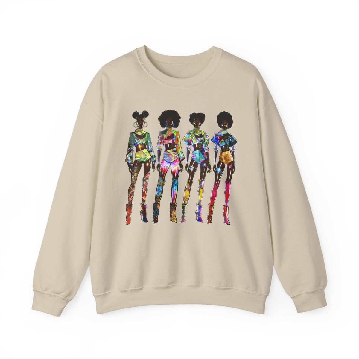 Afrofuturism Fashion Sweatshirt - Afrocentric Art by The Trini Gee