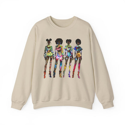Afrofuturism Fashion Sweatshirt - Afrocentric Art by The Trini Gee
