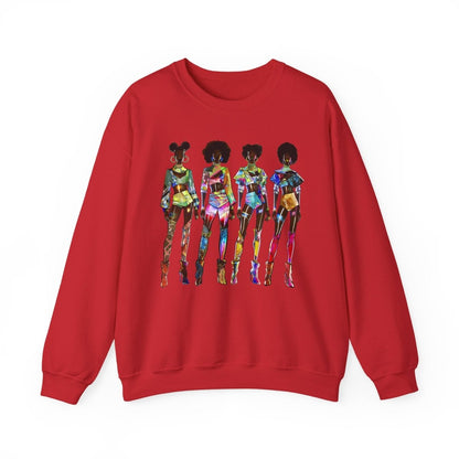 Afrofuturism Fashion Sweatshirt - Afrocentric Art by The Trini Gee