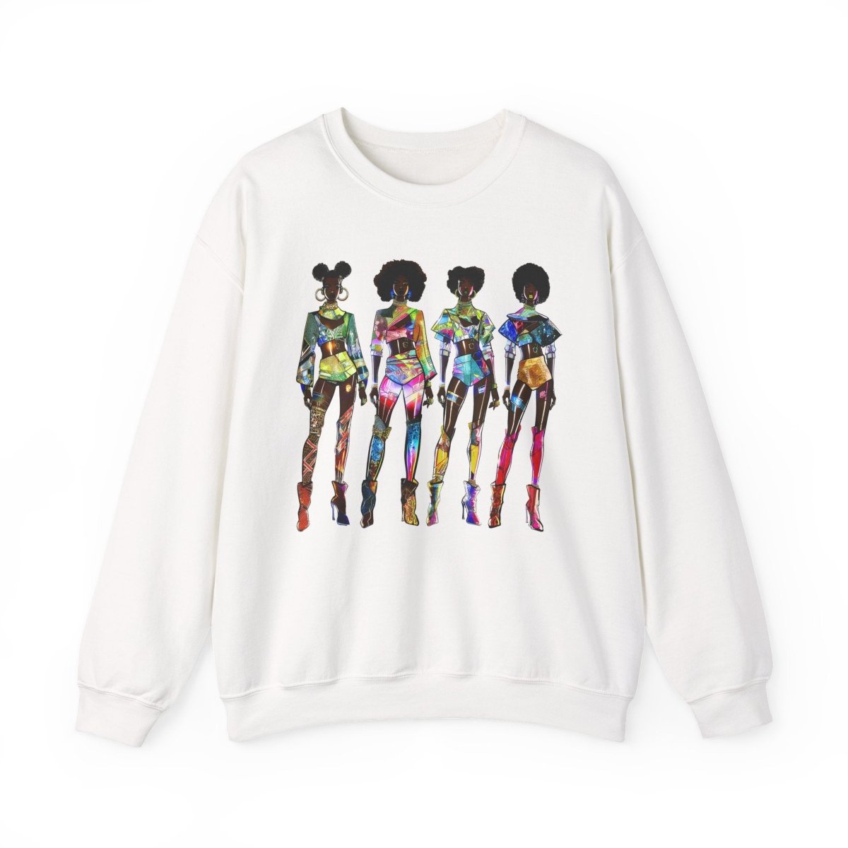 Afrofuturism Fashion Sweatshirt - Afrocentric Art by The Trini Gee