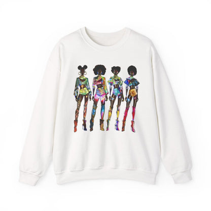 Afrofuturism Fashion Sweatshirt - Afrocentric Art by The Trini Gee