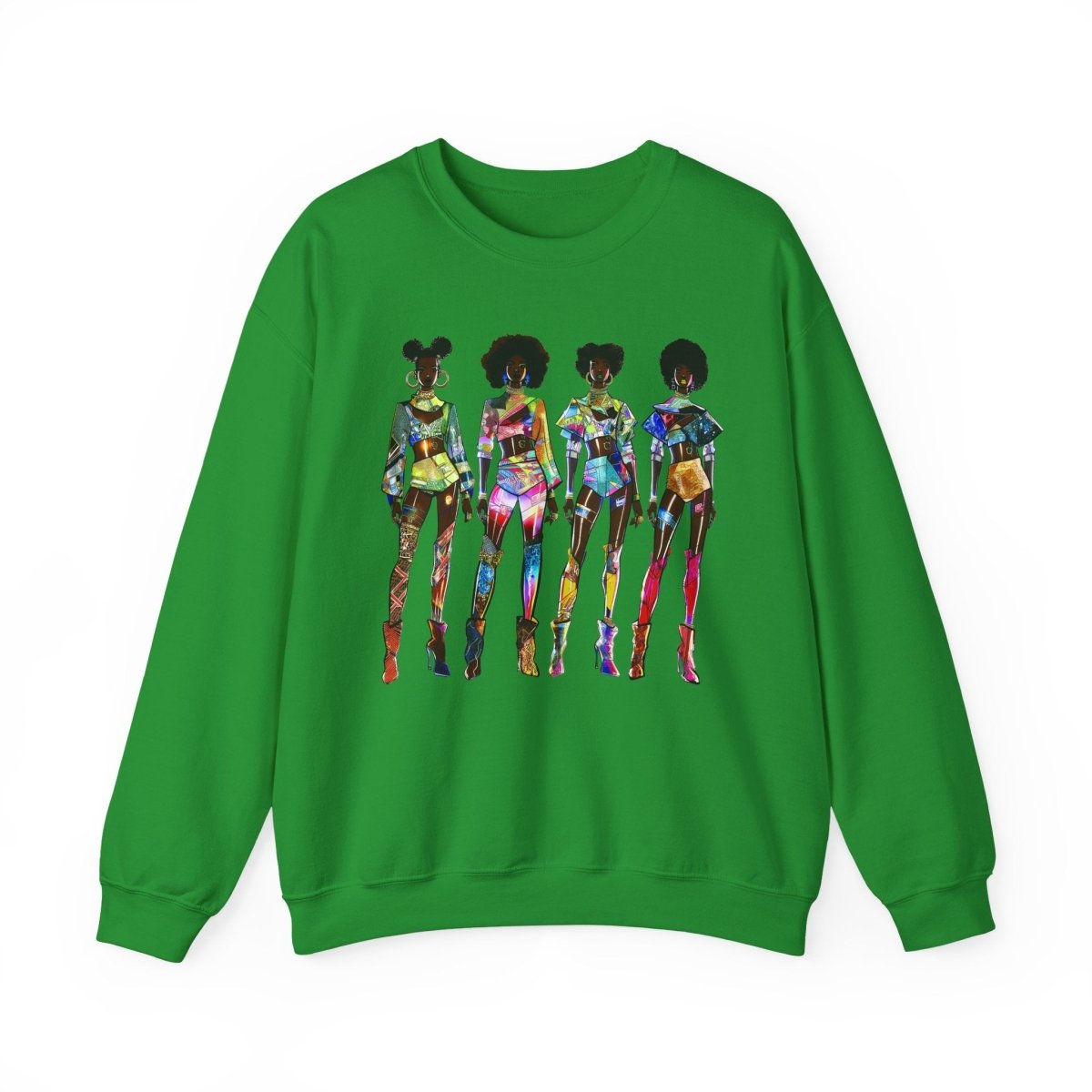 Afrofuturism Fashion Sweatshirt - Afrocentric Art by The Trini Gee