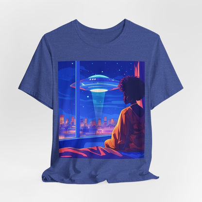 Afrofuturism UFO T-shirt - Afrocentric Art by The Trini Gee