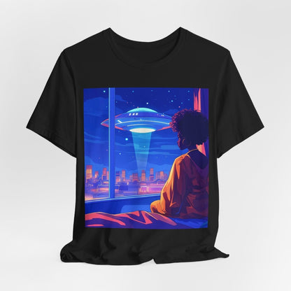 Afrofuturism UFO T-shirt - Afrocentric Art by The Trini Gee
