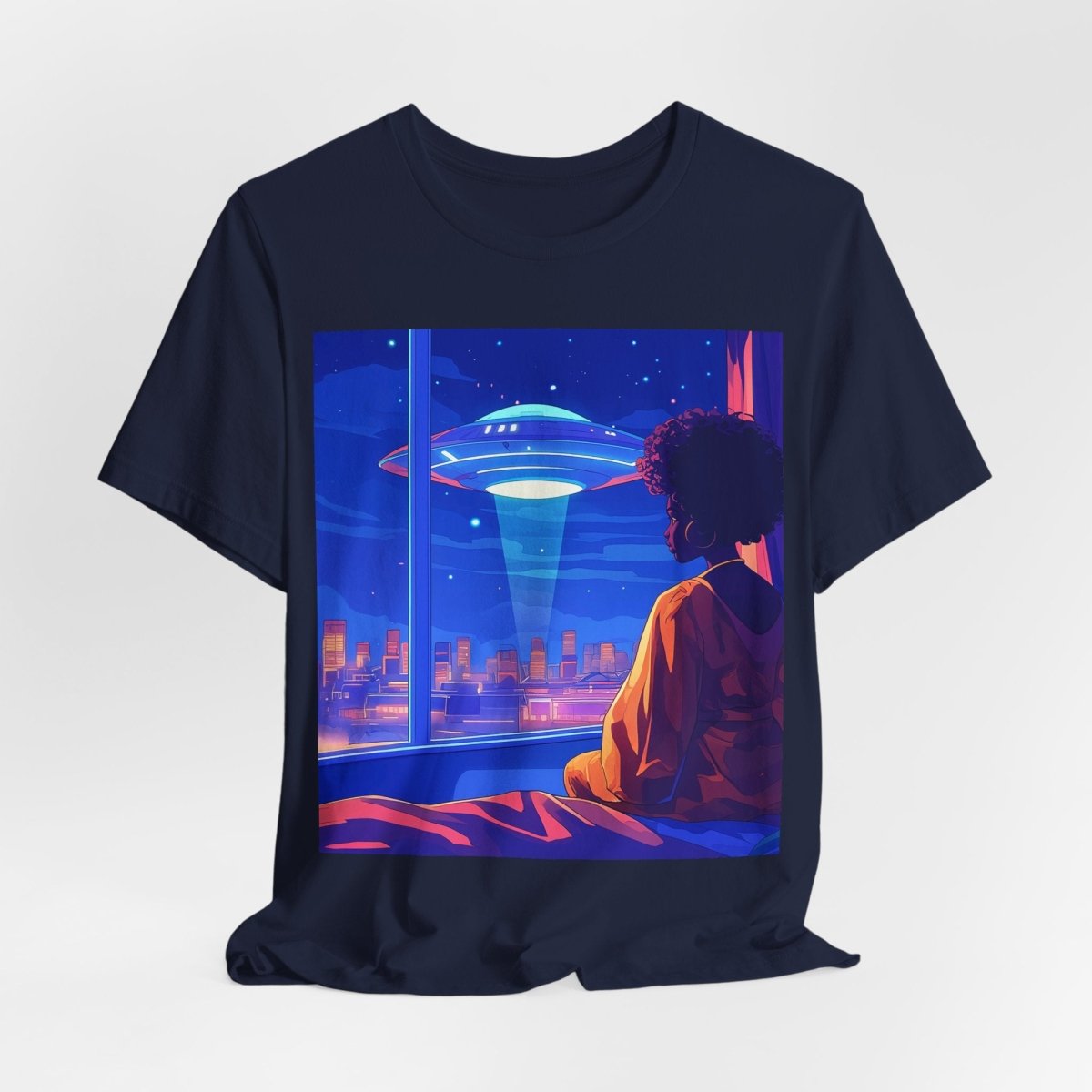 Afrofuturism UFO T-shirt - Afrocentric Art by The Trini Gee
