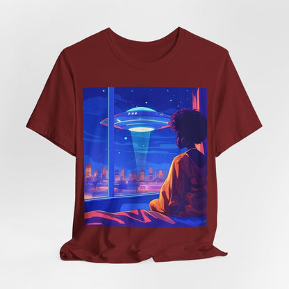 Afrofuturism UFO T-shirt - Afrocentric Art by The Trini Gee