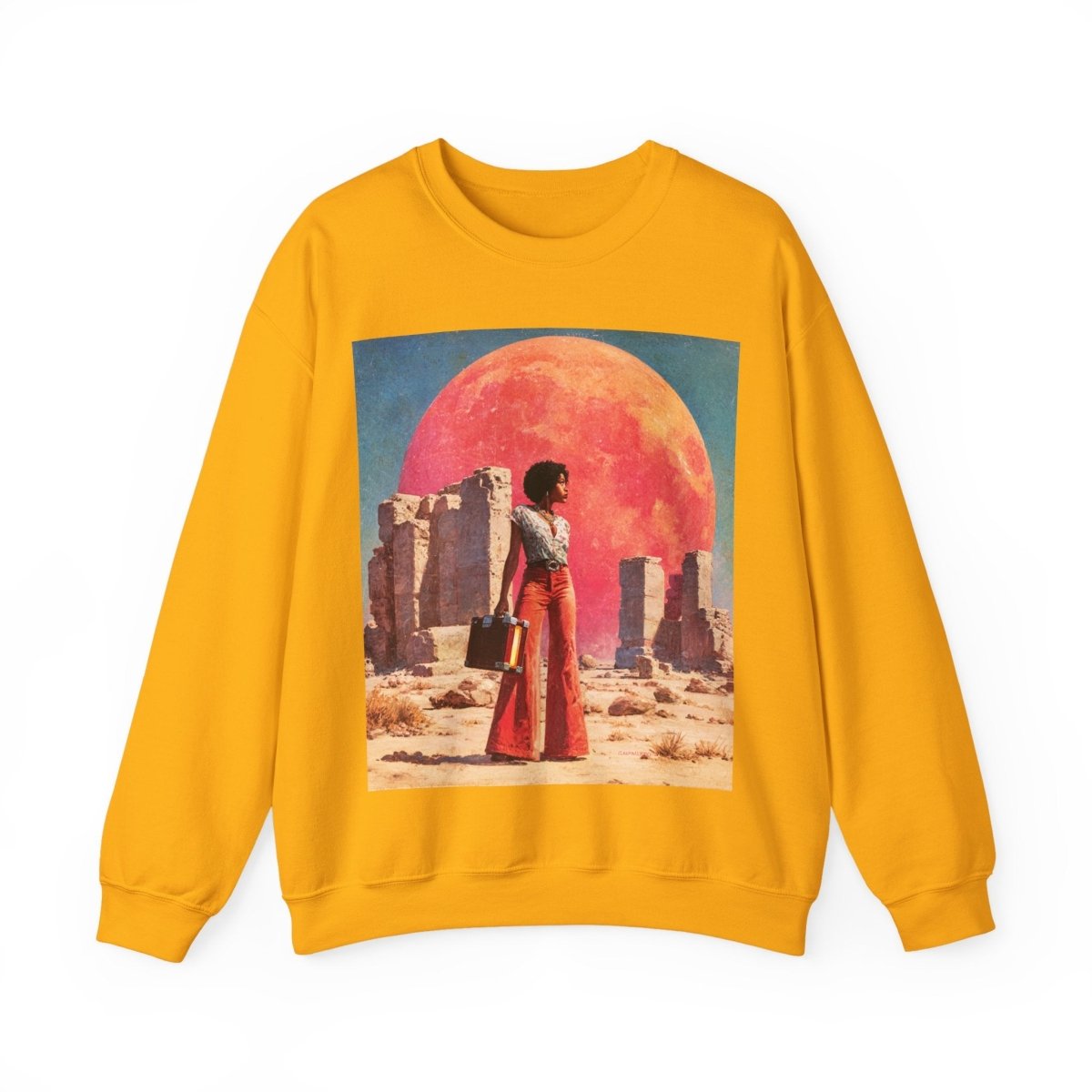 Afrofuturism Woman Sweatshirt - Afrocentric Art by The Trini Gee