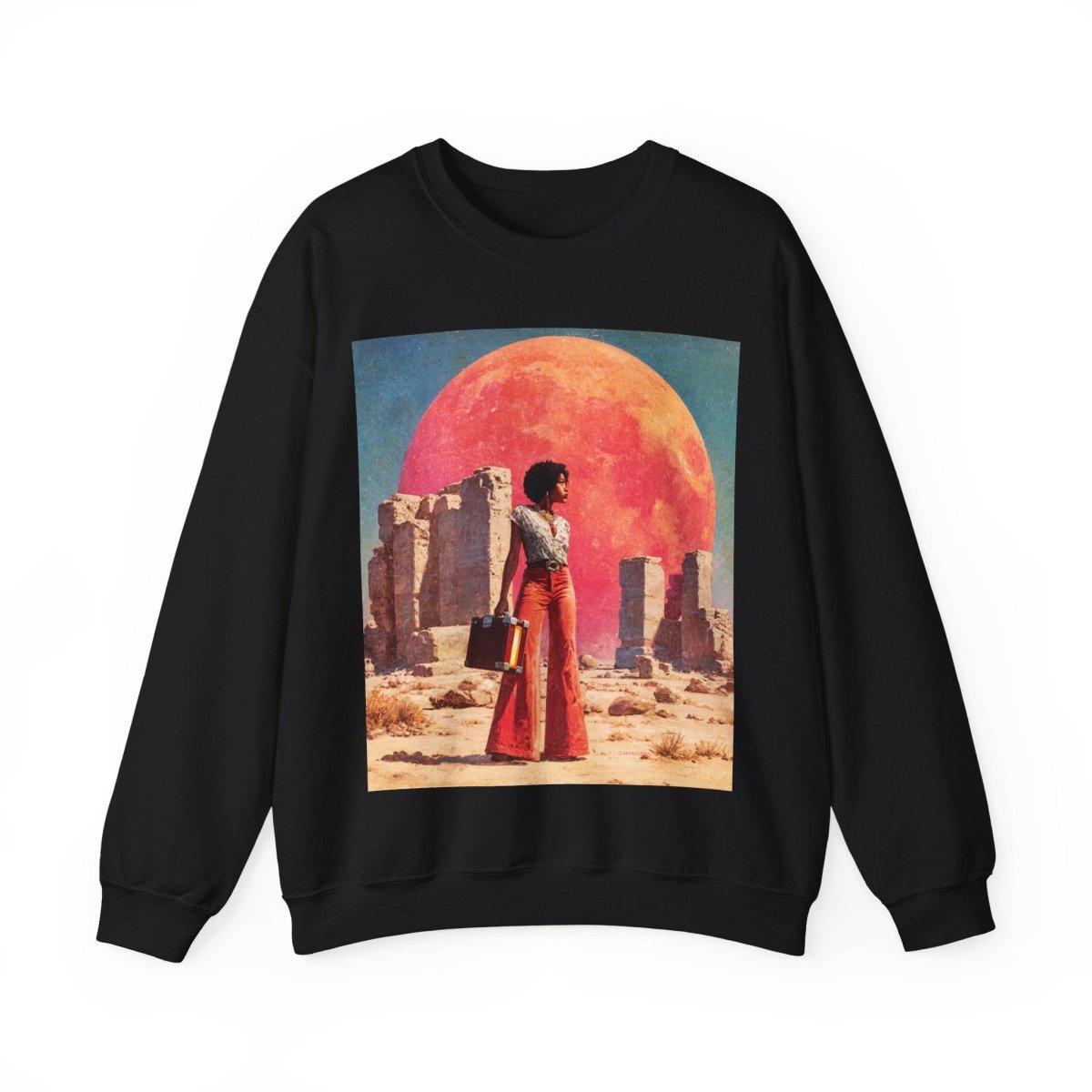 Afrofuturism Woman Sweatshirt - Afrocentric Art by The Trini Gee